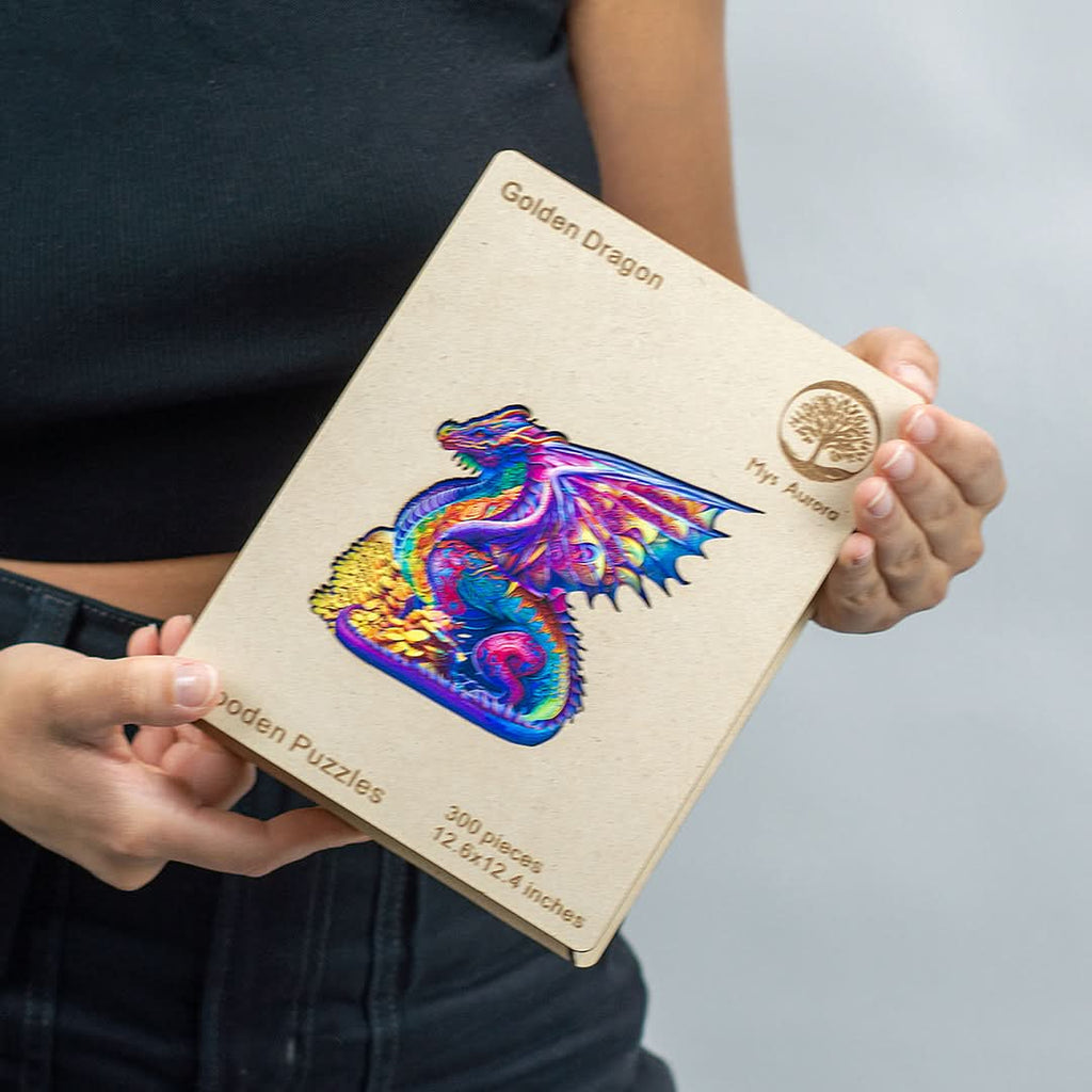 Puzzle de madera dragón vista adicional – Mil Ideas