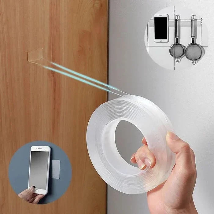 Pack de 3 cintas doble faz transparente Pegamucho 5m Leisel detalle – Mil Ideas