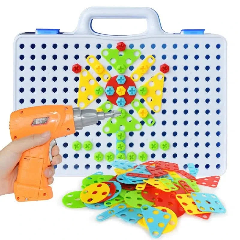 Set creativo con taladro y tablero didáctico vista adicional – Mil Ideas
