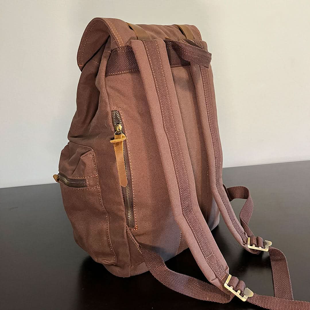 Mochila Kaukko vintage casual de lona vista adicional – Mil Ideas