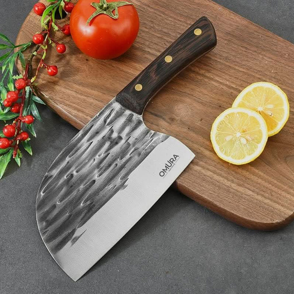 Cuchillo Forjado Omura Modelo Kanda con Funda vista adicional – Mil Ideas