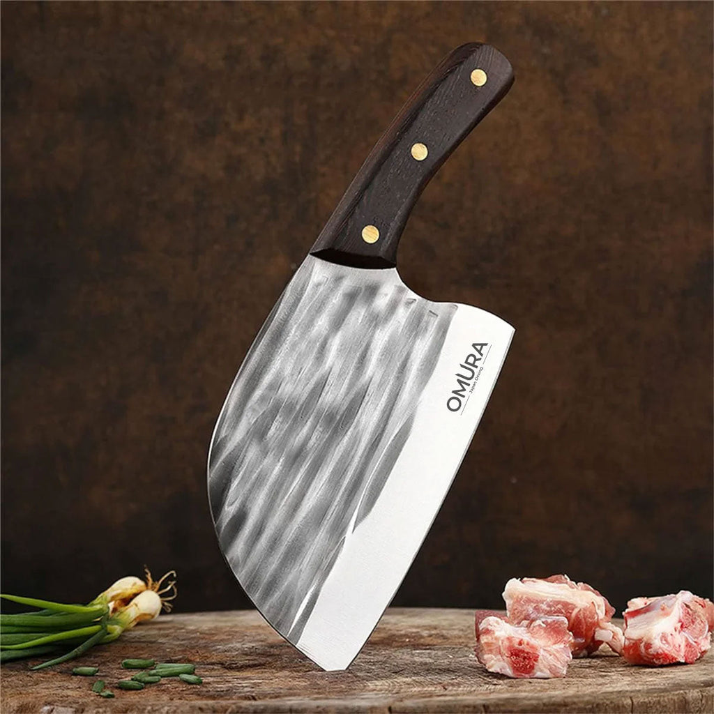 Cuchillo Forjado Omura Modelo Kanda con Funda detalle – Mil Ideas