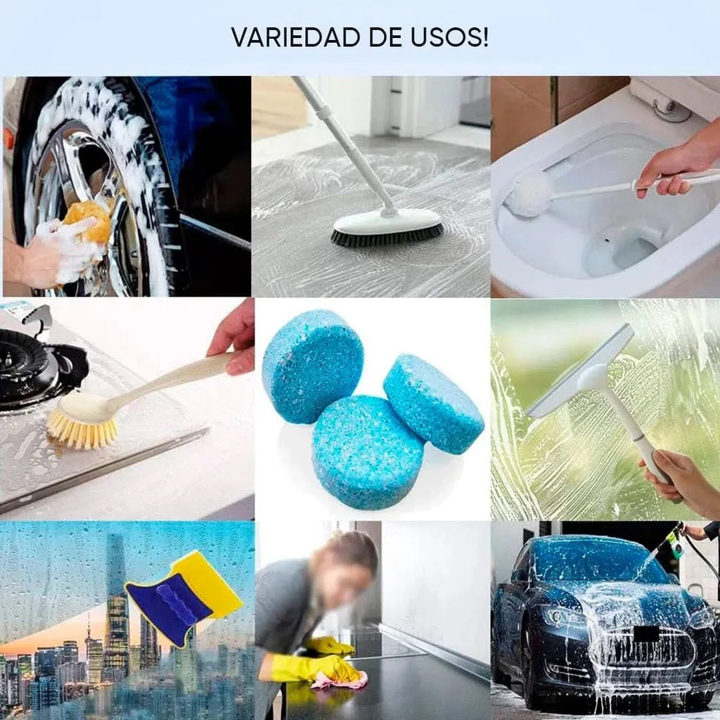 Pastillas efervescentes limpia vidrios vista adicional – Mil Ideas