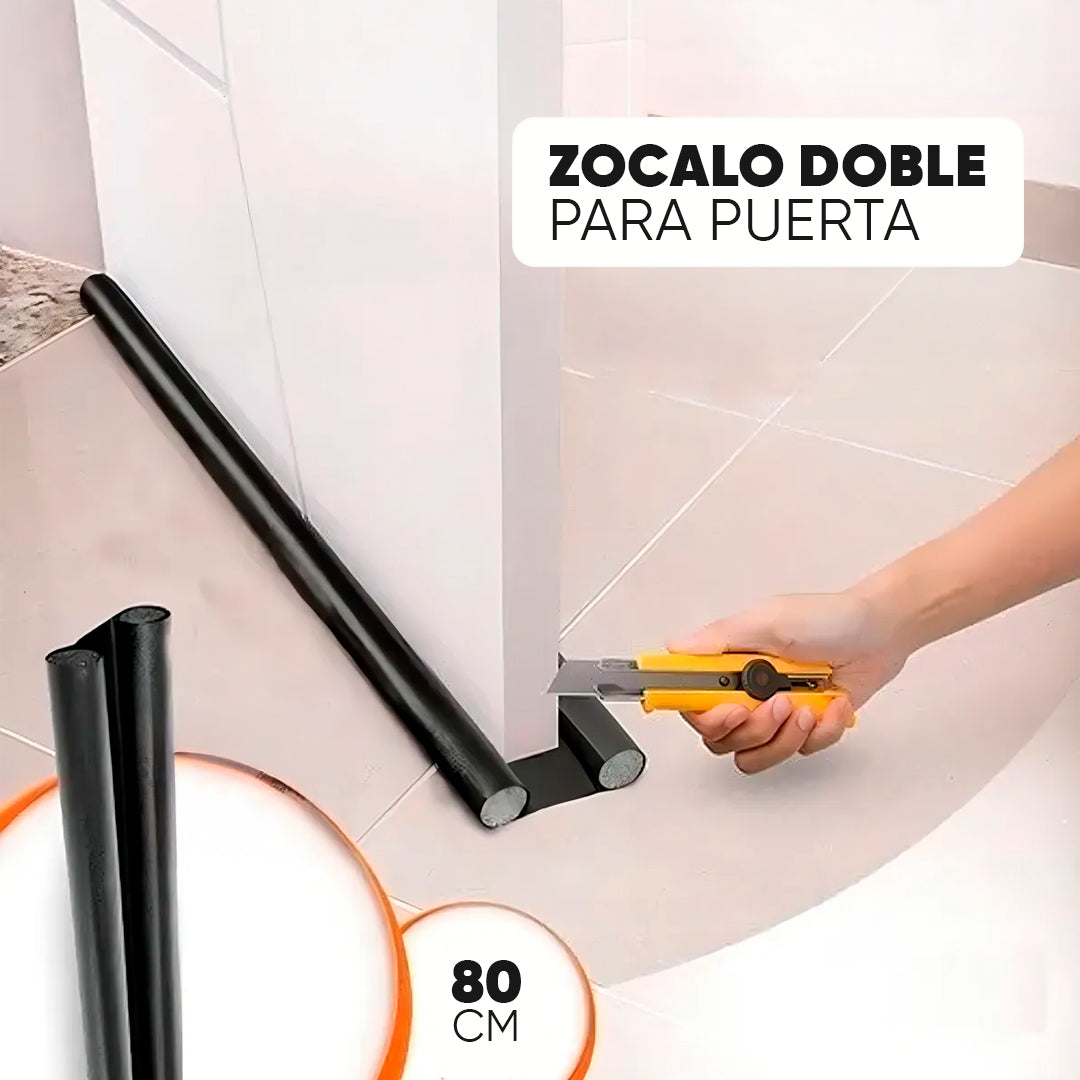 Zócalo doble anti viento impermeable para puerta 80cm vista adicional – Mil Ideas