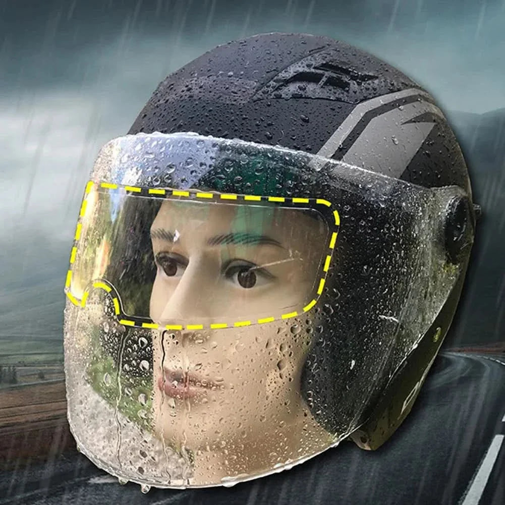 Film anti empaño para casco de moto en uso – Mil Ideas