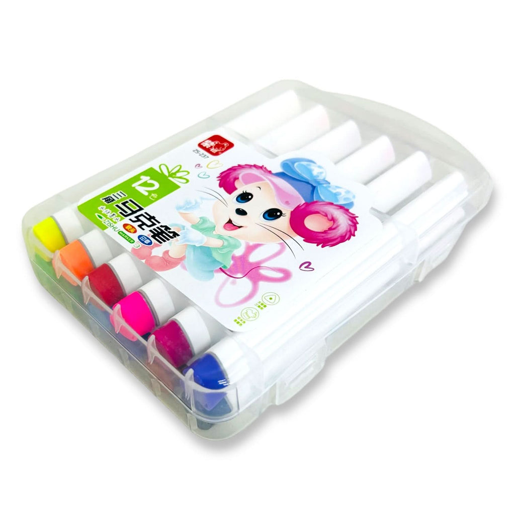 Marcadores Zishu punta pincel x12 con sellos – Mil Ideas