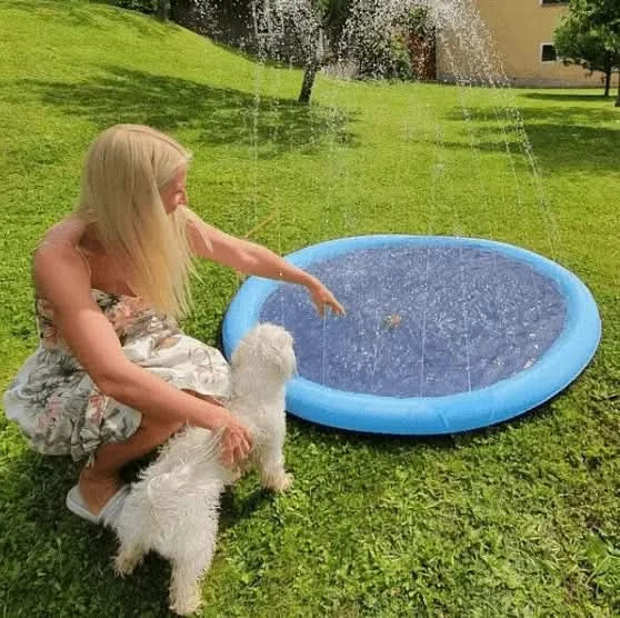 Alfombrilla piscina de aspersín para mascotas vista adicional – Mil Ideas