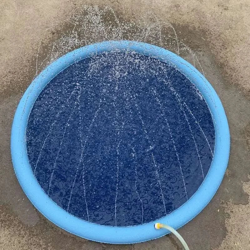 Alfombrilla Piscina De Aspersión Para Mascotas Inflable