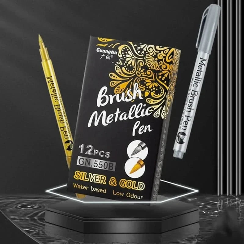 Set de 12 marcadores de pintura metalizada detalle – Mil Ideas