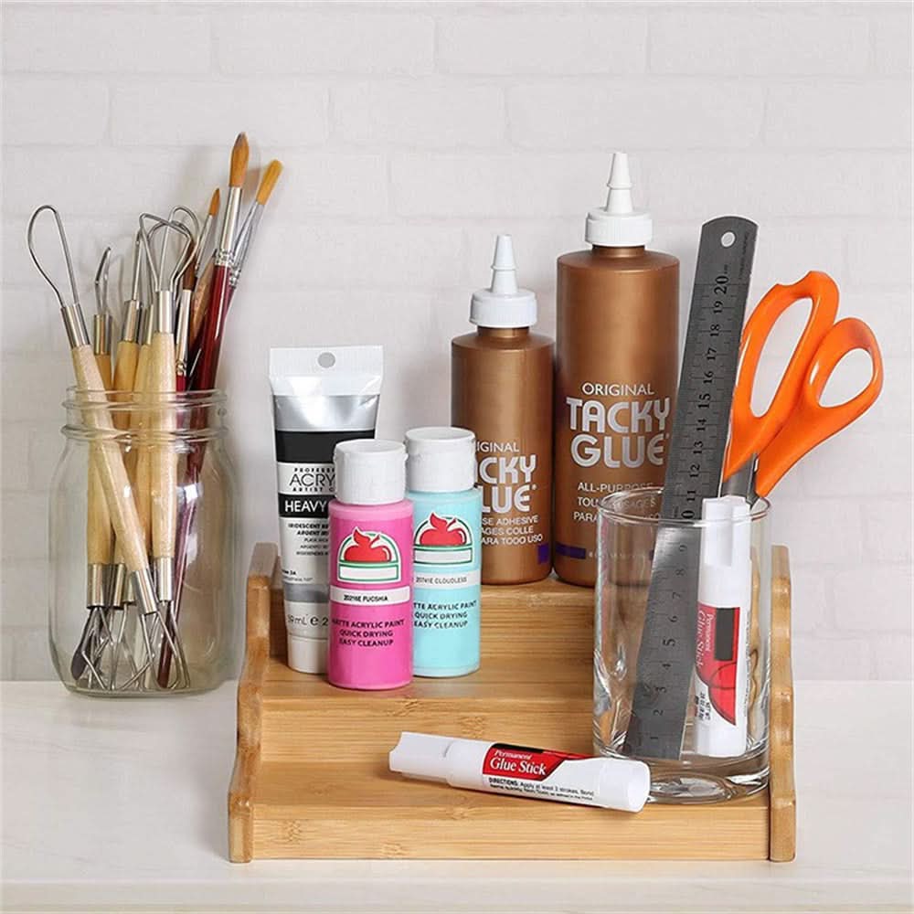 Organizador de cocina bambú 3 niveles vista adicional – Mil Ideas