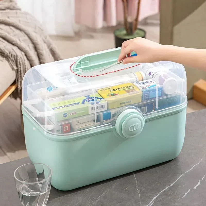 Organizador de medicamentos bucket 3 divisiones vista adicional – Mil Ideas