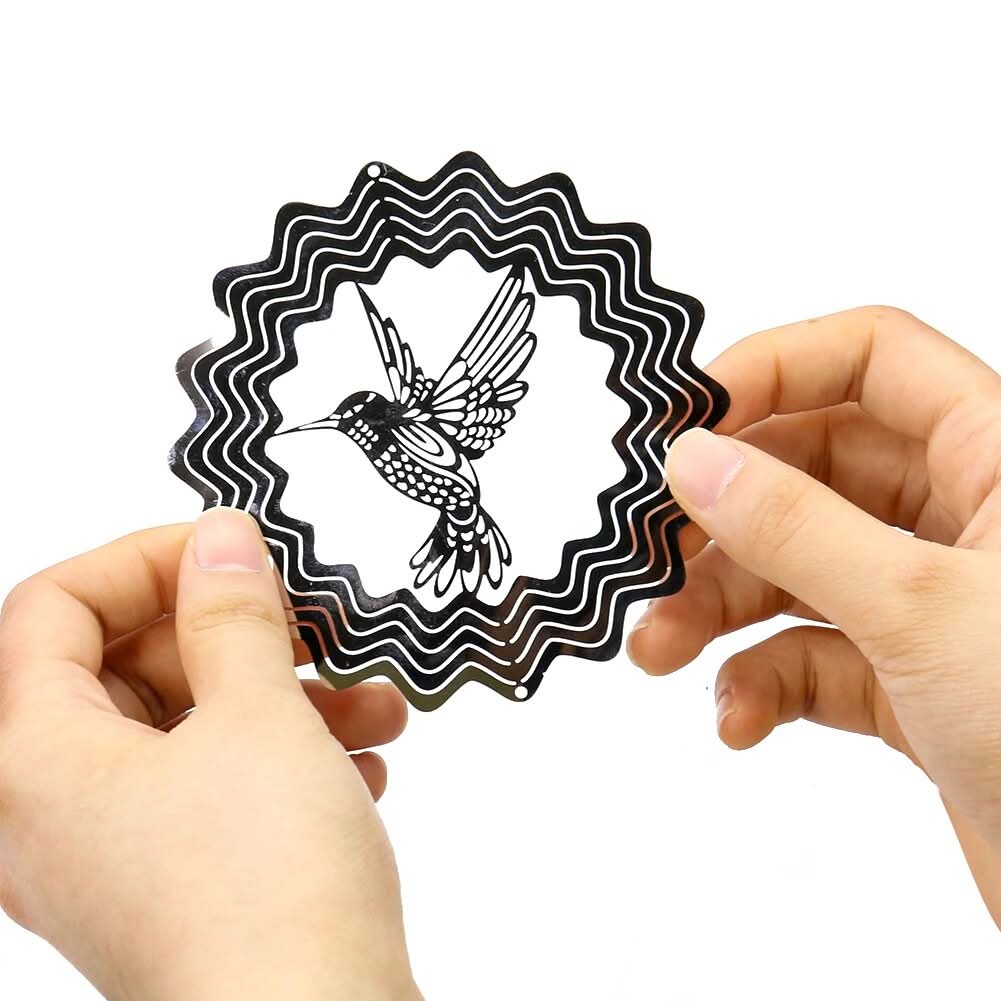 Adorno de jardín colibrí efecto 3D vista adicional – Mil Ideas
