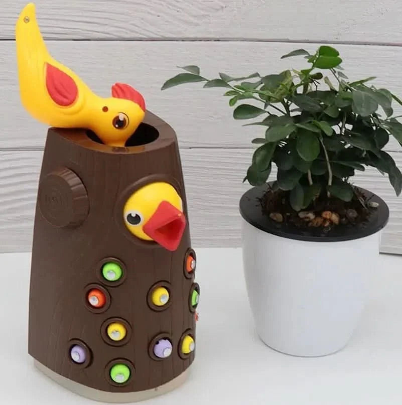 Juego infantil magnético pájaro y gusanos detalle – Mil Ideas