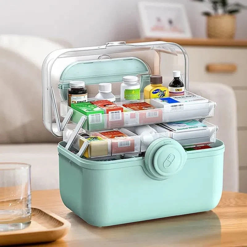Organizador de medicamentos bucket 3 divisiones vista adicional – Mil Ideas