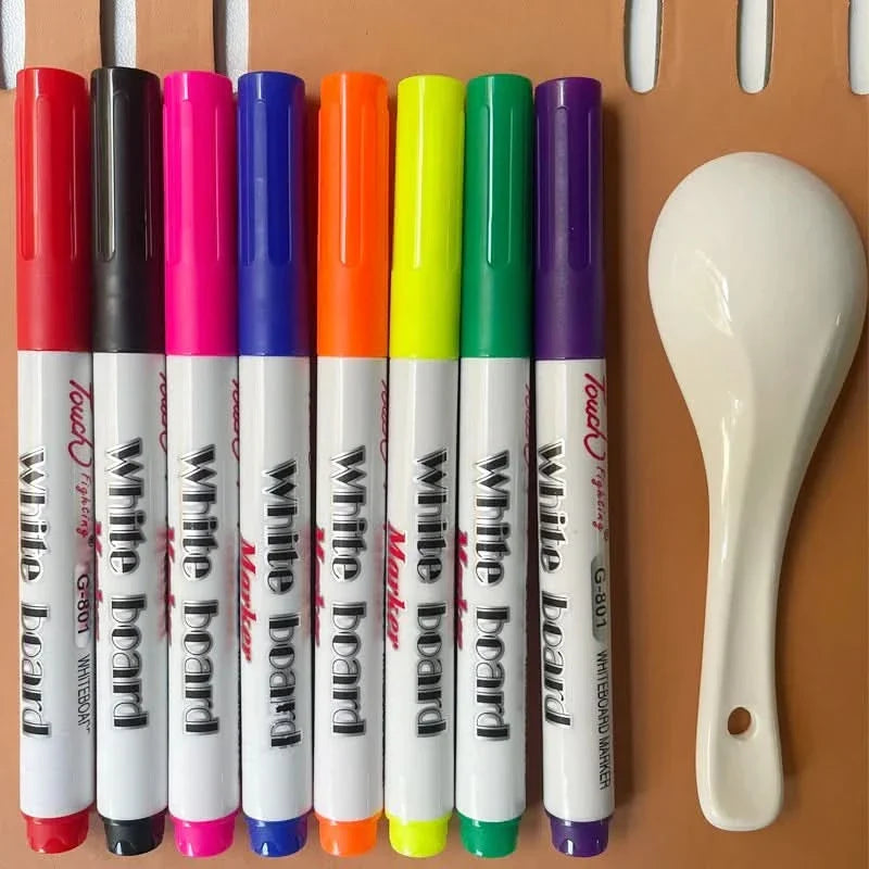 Marcadores Magicos para Agua con Tinta Flotante y Cuchara