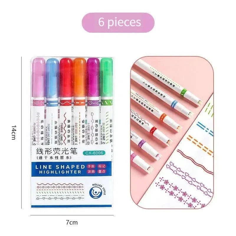 Set de 6 marcadores con punta y rodillo vista adicional – Mil Ideas