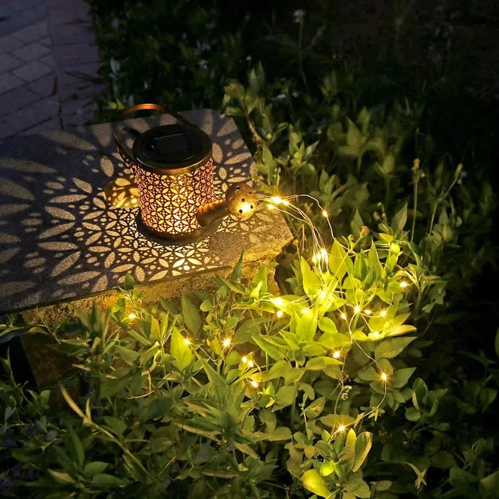 Jarra LED solar con batería para jardín vista adicional – Mil Ideas