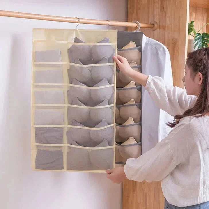 Organizador colgante divisiones ropa interior vista adicional – Mil Ideas