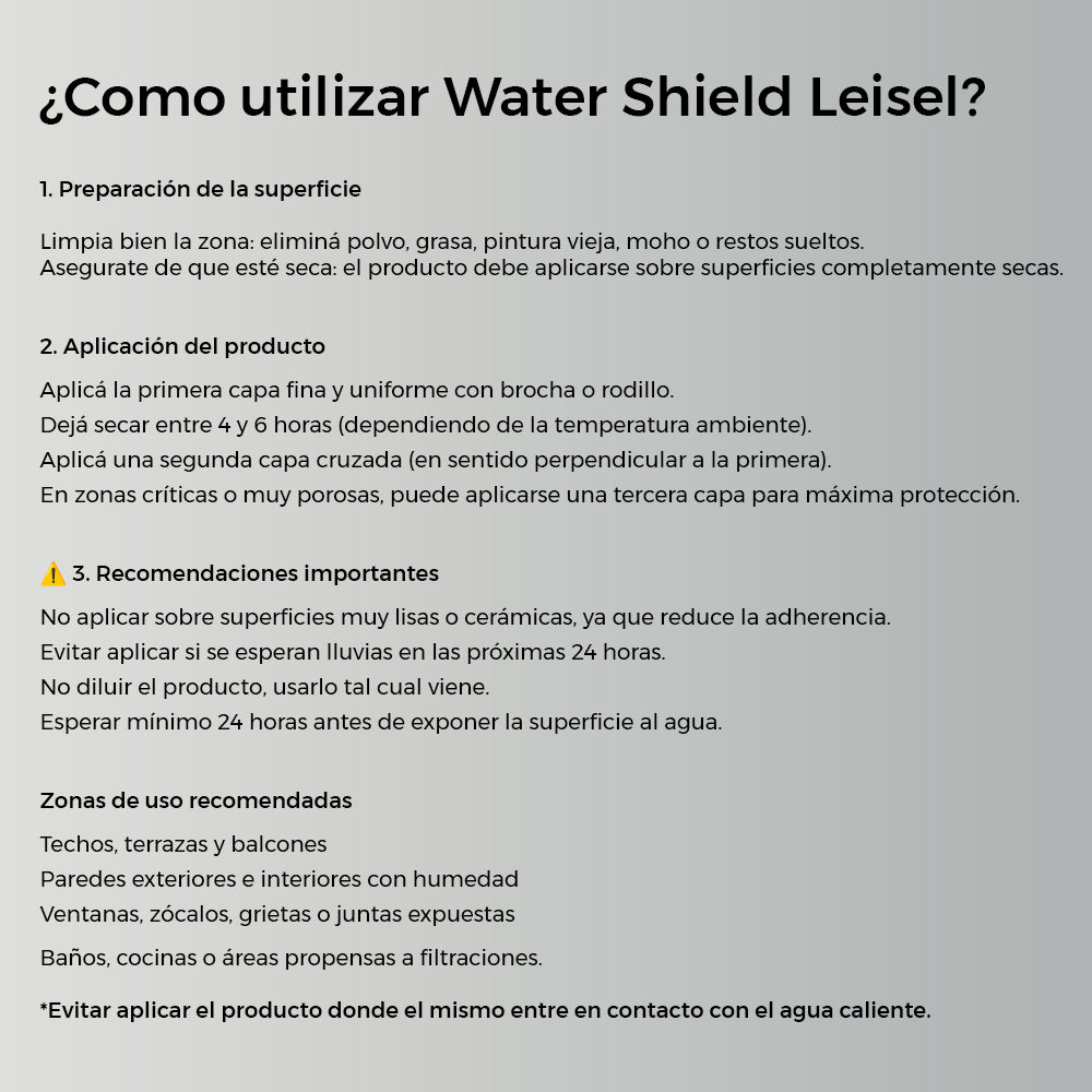 Water Shield Leisel vista adicional aplicación en techo – Mil Ideas