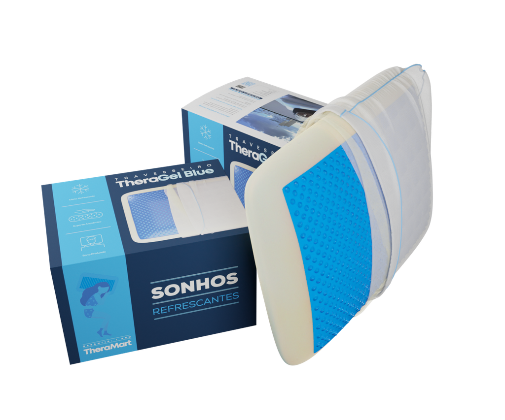 Almohada Theragel con gel refrescante en uso – Mil Ideas