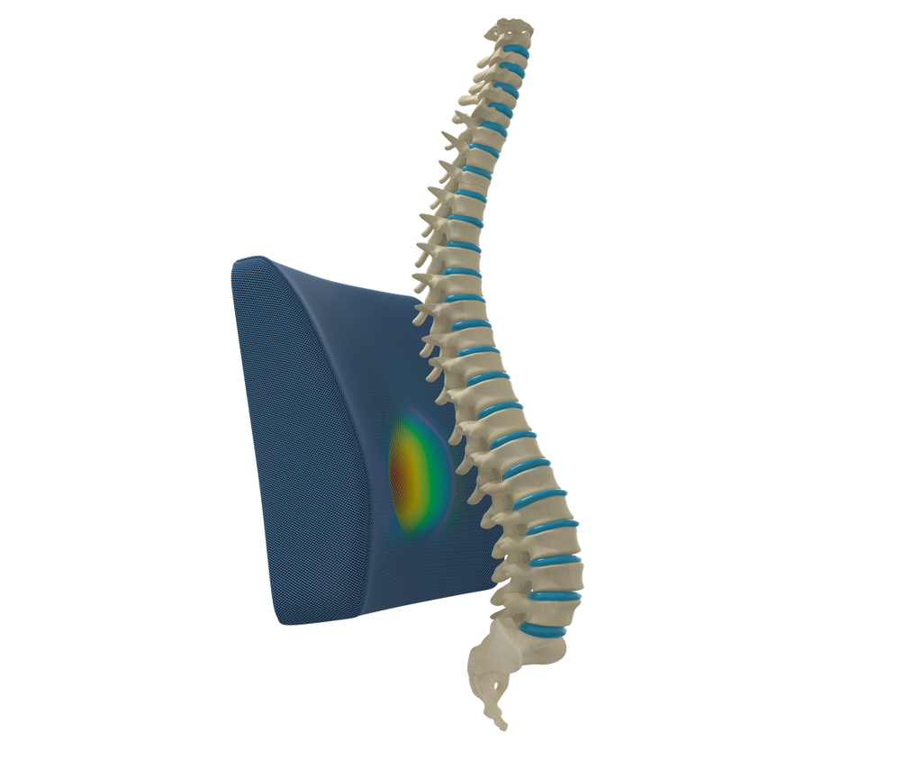 Respaldo lumbar Therashape corrector de postura detalle – Mil Ideas