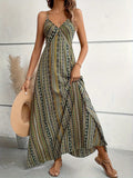 Vestido Largo con Tirantes Etnic Espalda Cruzada