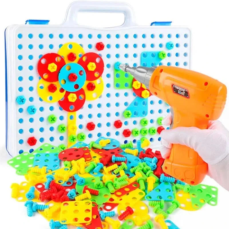 Set creativo con taladro y tablero didáctico vista adicional – Mil Ideas
