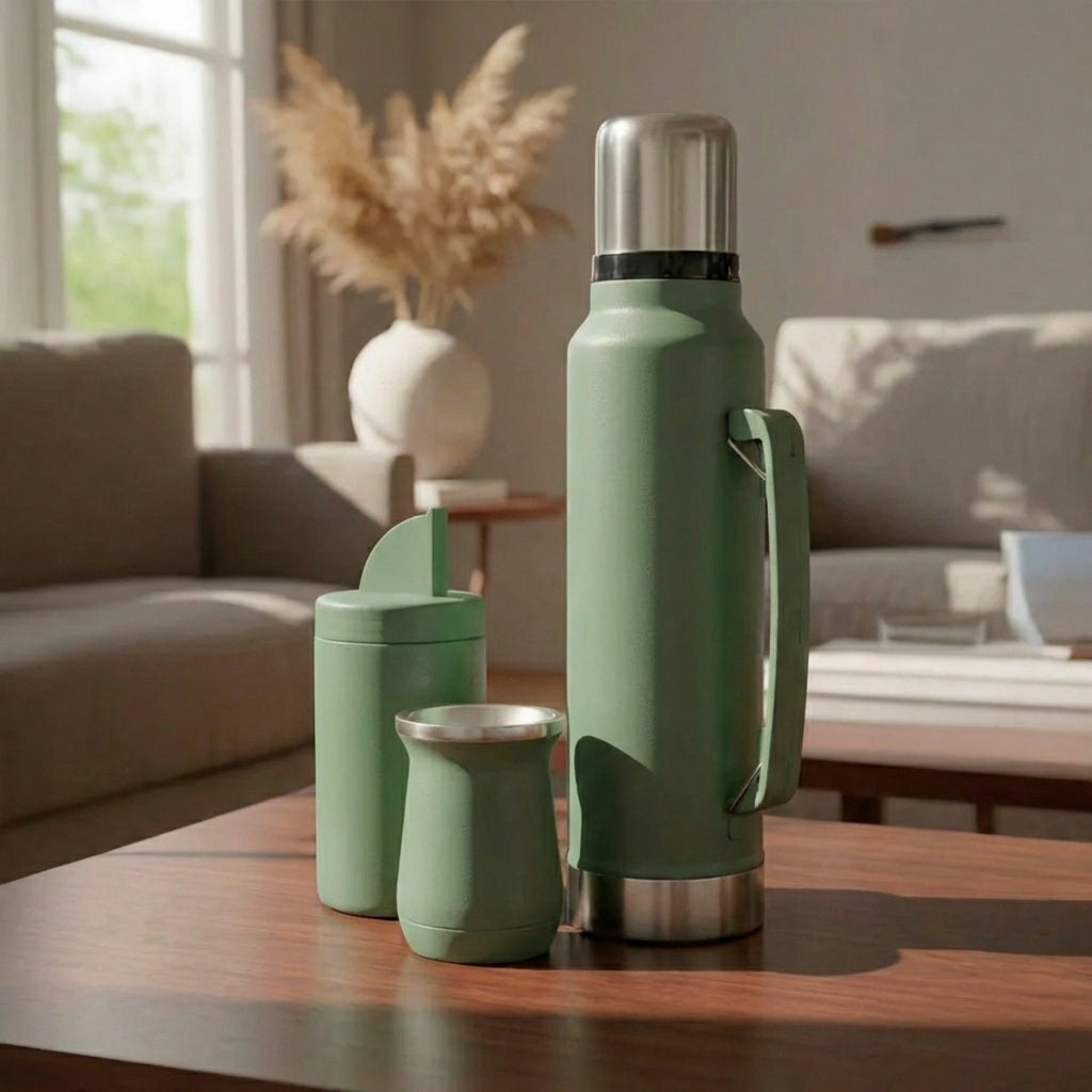 Set de Mate Termo y Yerbera 1300ml vista adicional – Mil Ideas