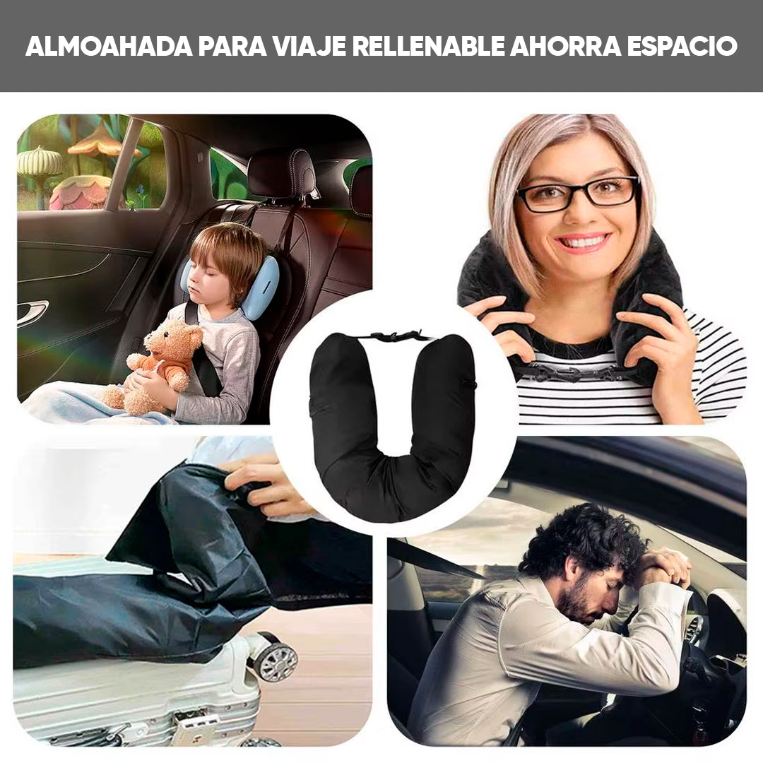 Almohada viaje rellenable en posición cervical vista adicional – Mil Ideas