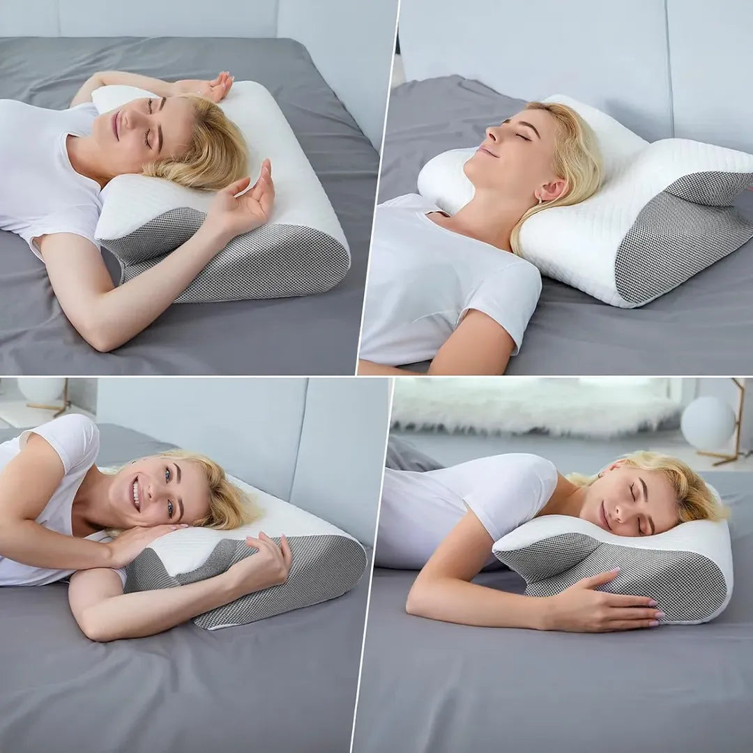Almohada viscoelástica con memoria en uso – Mil Ideas