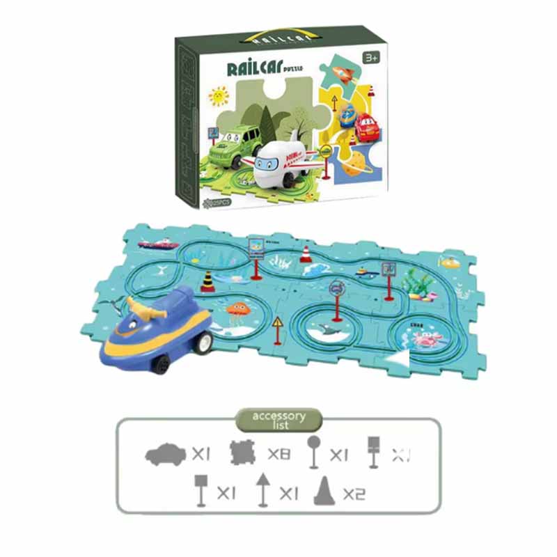 Pista de Rompecabezas con Carrito Eléctrico vista adicional – Mil Ideas