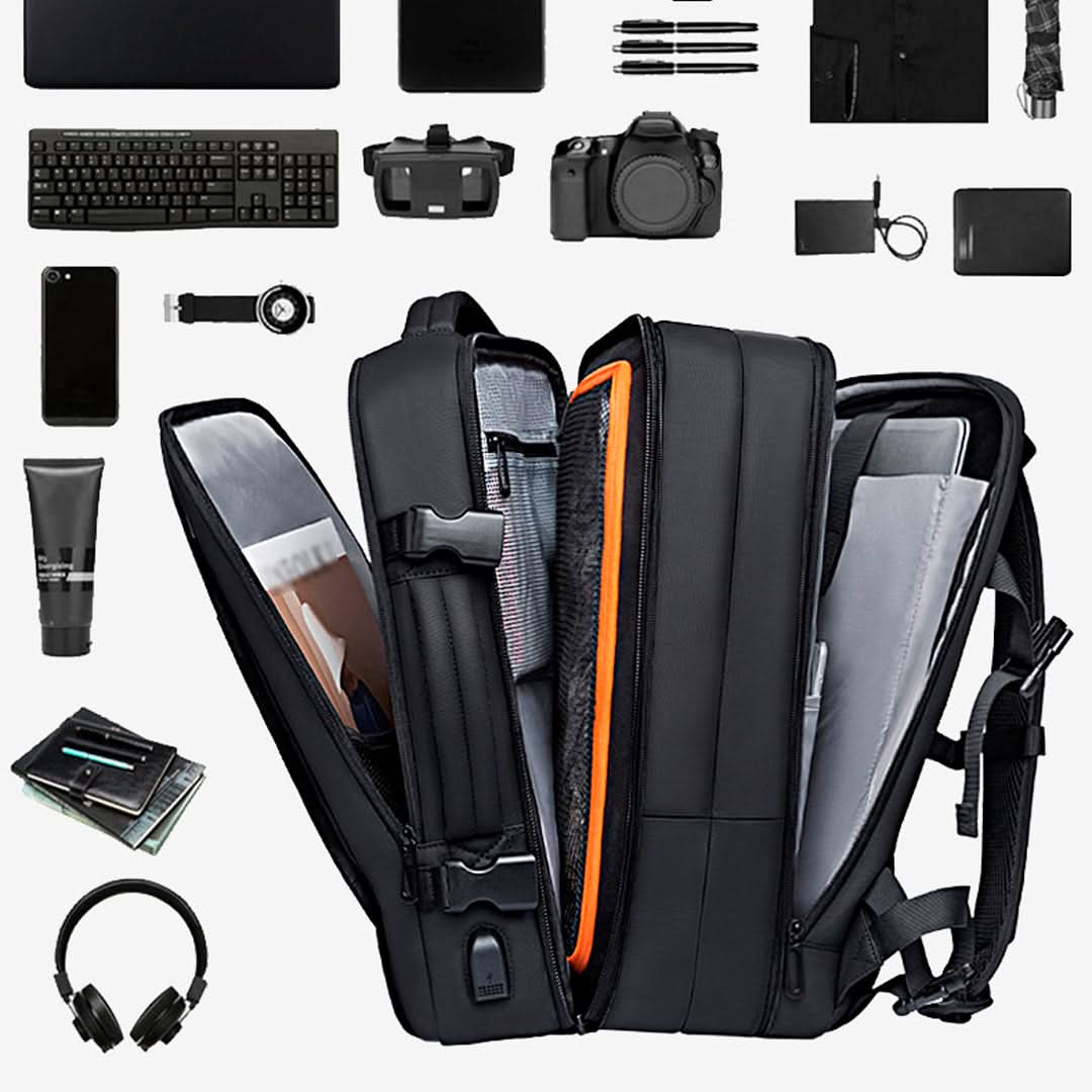 Mochila Bange Gran Capacidad 37 Litros con USB vista adicional – Mil Ideas