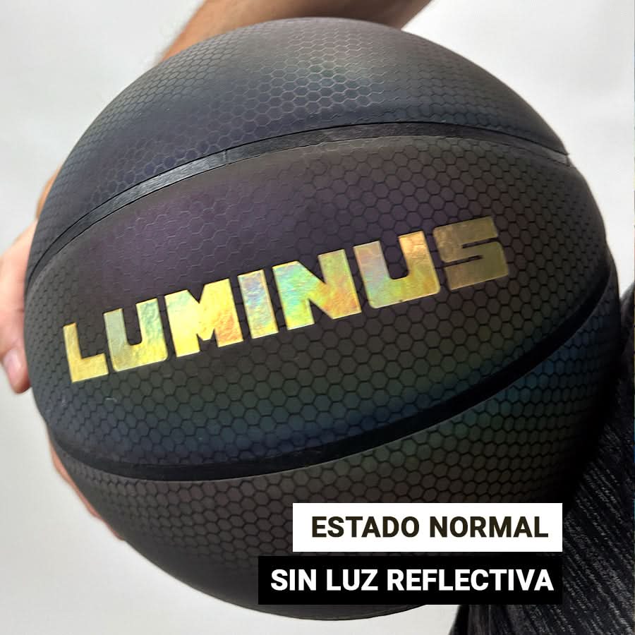 Pelota de basketball reflectiva Luminus vista adicional – Mil Ideas