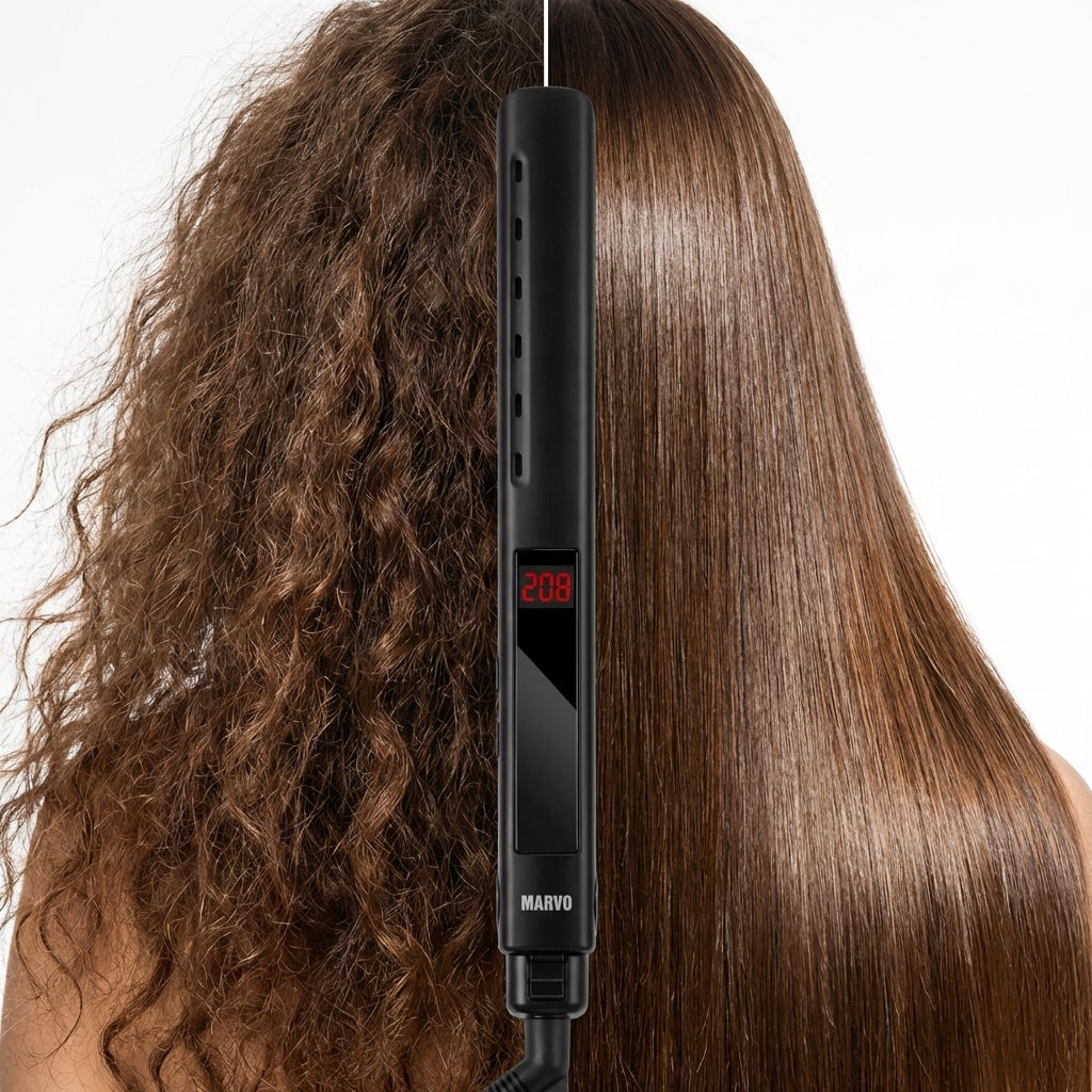 Alisador Marvo HC-046BK titanio detalle – Mil Ideas