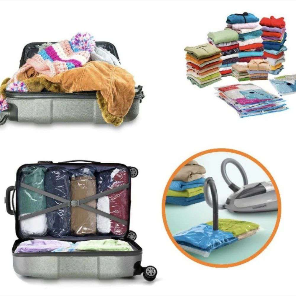 Set 4 bolsas para ropa al vacío 60x80cm vista adicional – Mil Ideas