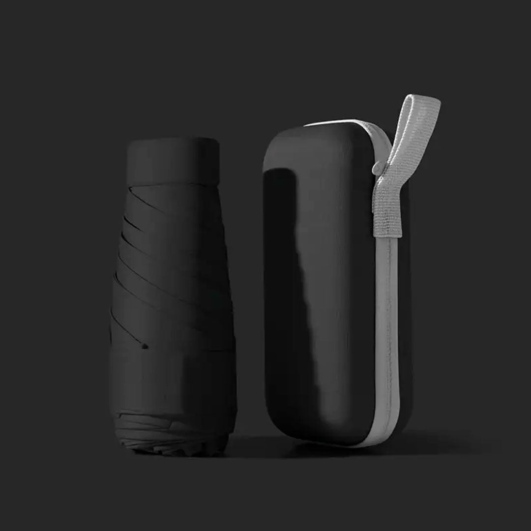 Mini paraguas plegable Black Coating en su estuche – Mil Ideas