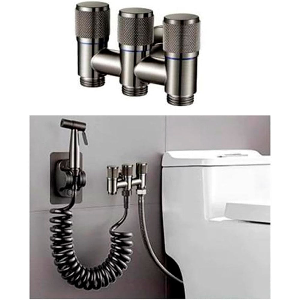 Canilla válvula universal 3 en 1 de acero inoxidable detalle – Mil Ideas