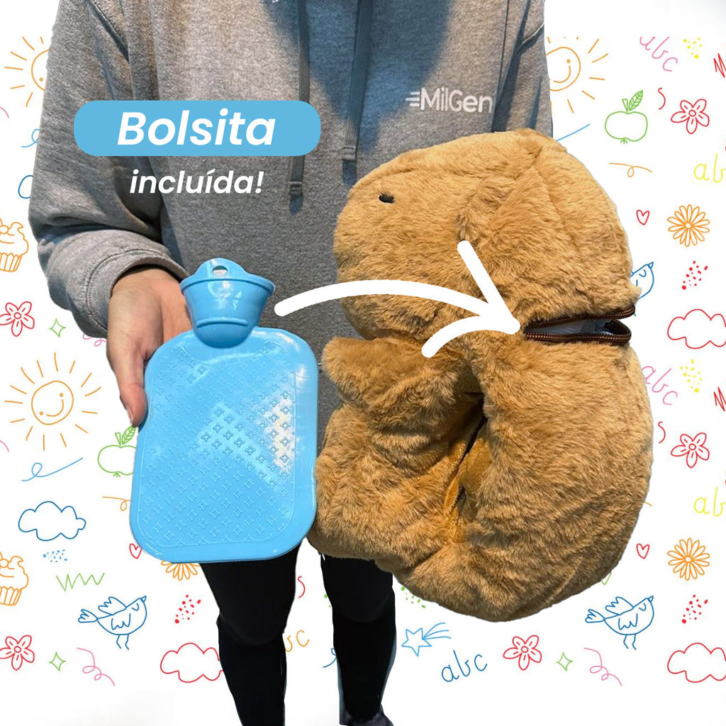 Peluche capibara con bolsa de agua caliente para manos vista adicional – Mil Ideas