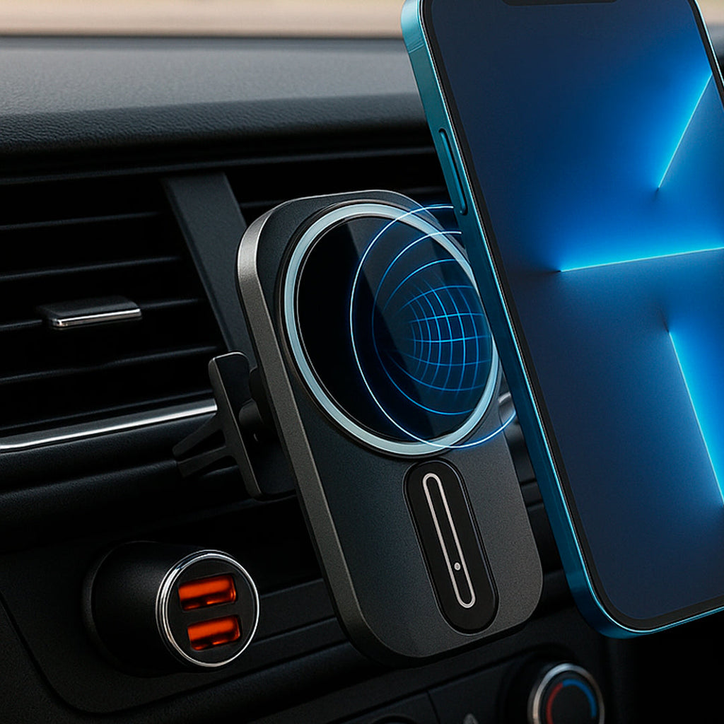 Cargador magnético inalámbrico QC3.0 360° vista adicional – Mil Ideas