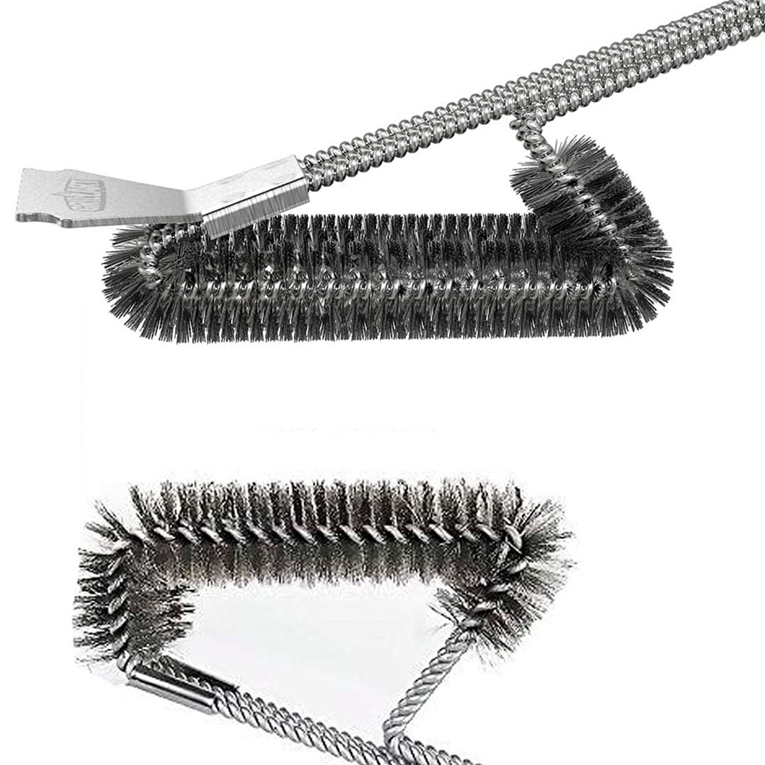 Cepillo raspador de acero para parrilla vista adicional – Mil Ideas