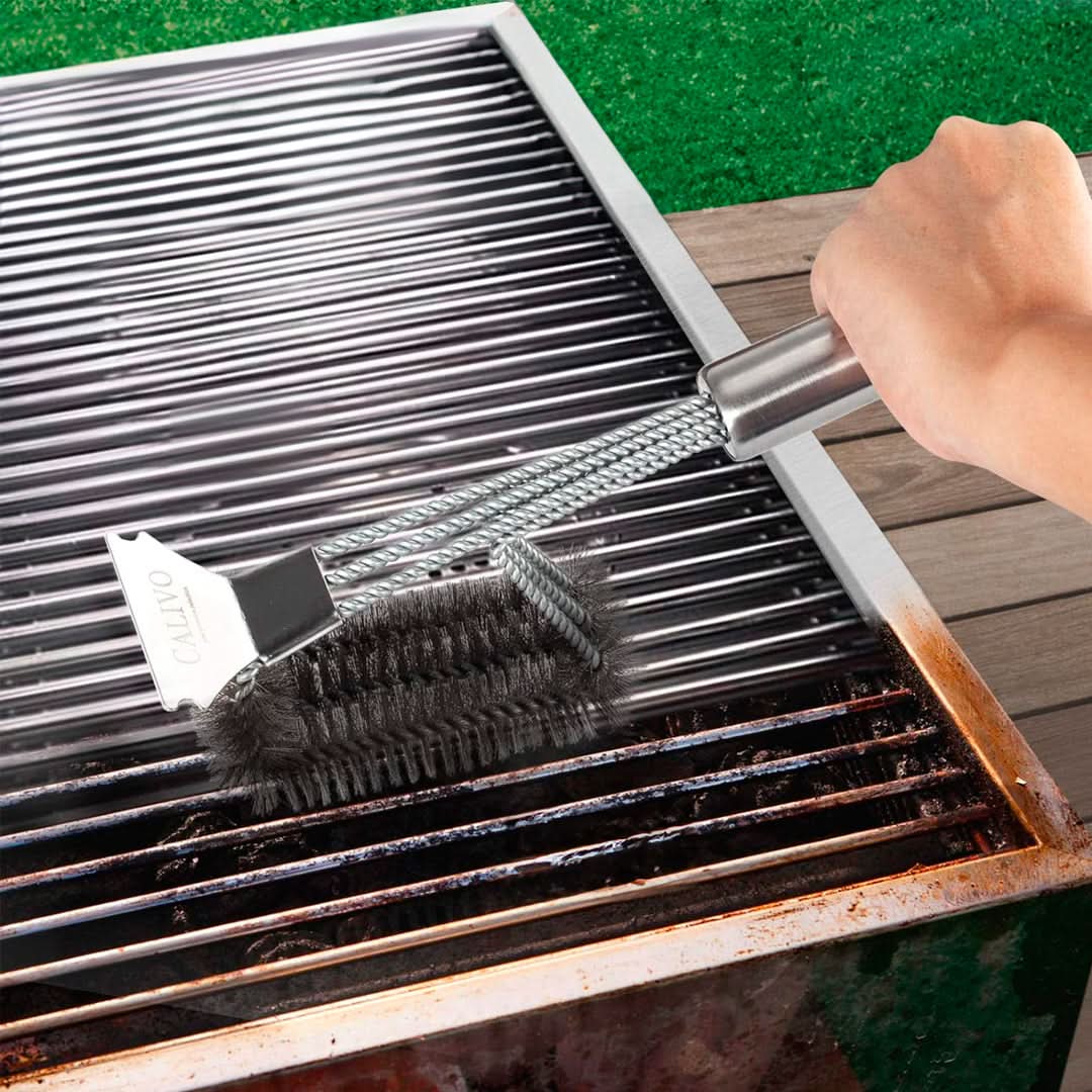 Cepillo raspador de acero para parrilla vista adicional – Mil Ideas