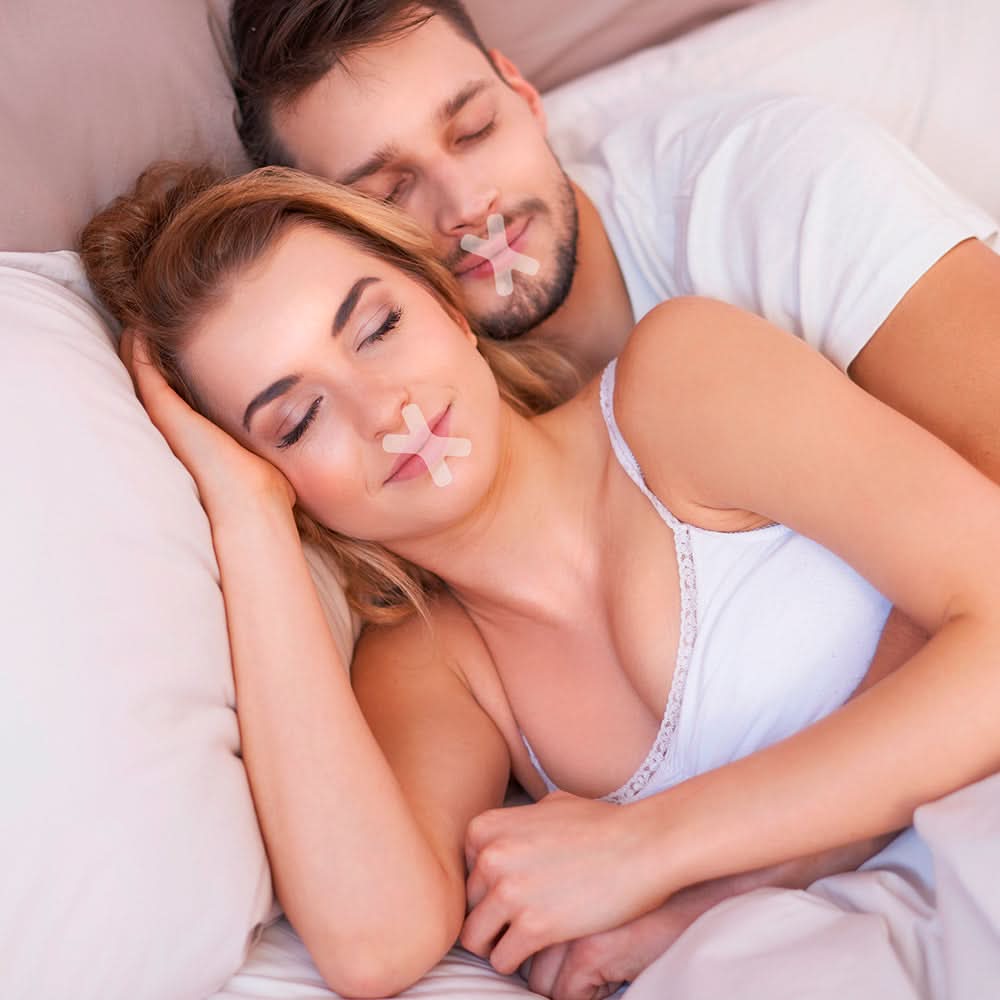 Cinta bucal para respiración nasal x120 unidades en uso – Mil Ideas