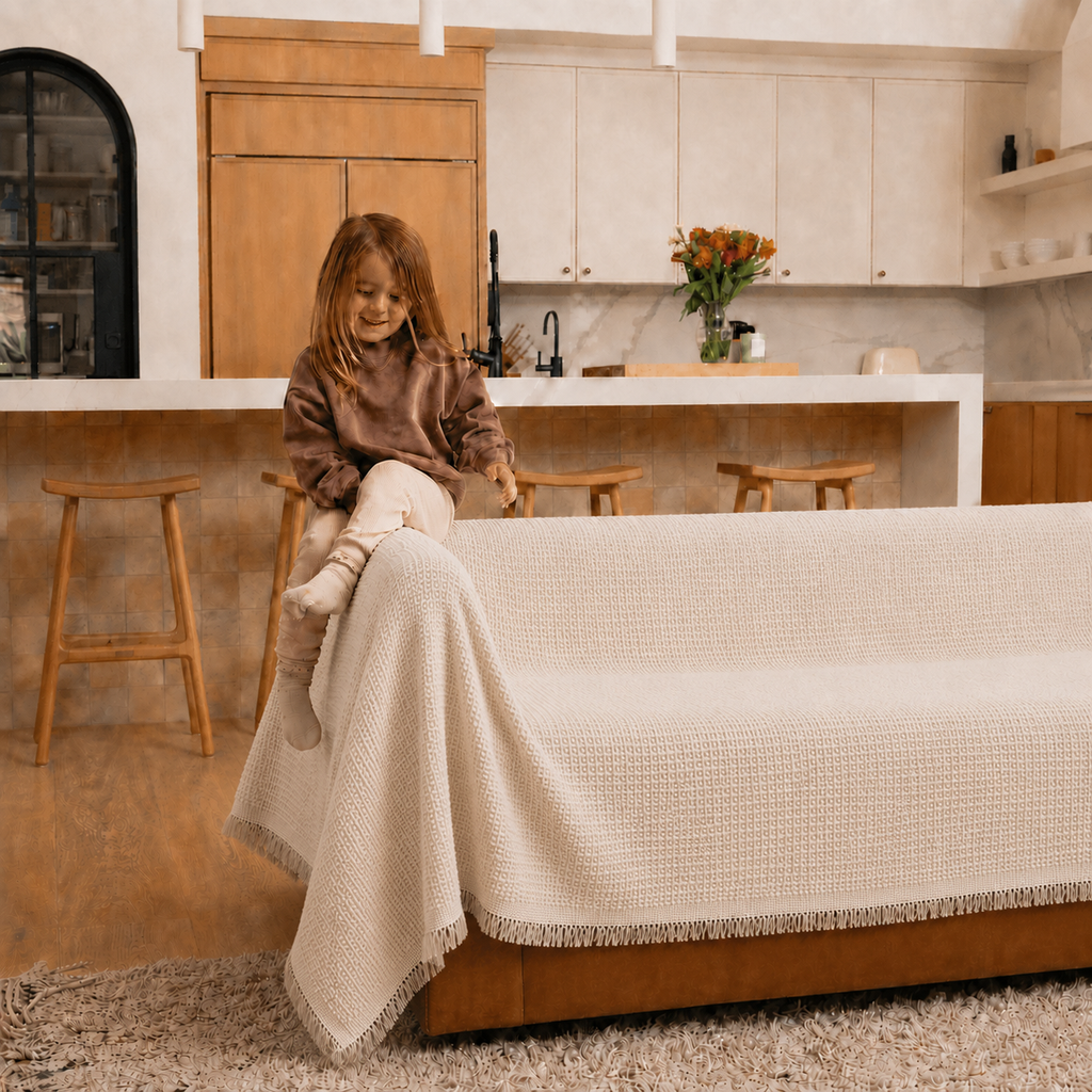 Funda Sofa Tejida en Algodon 2 Plazas
