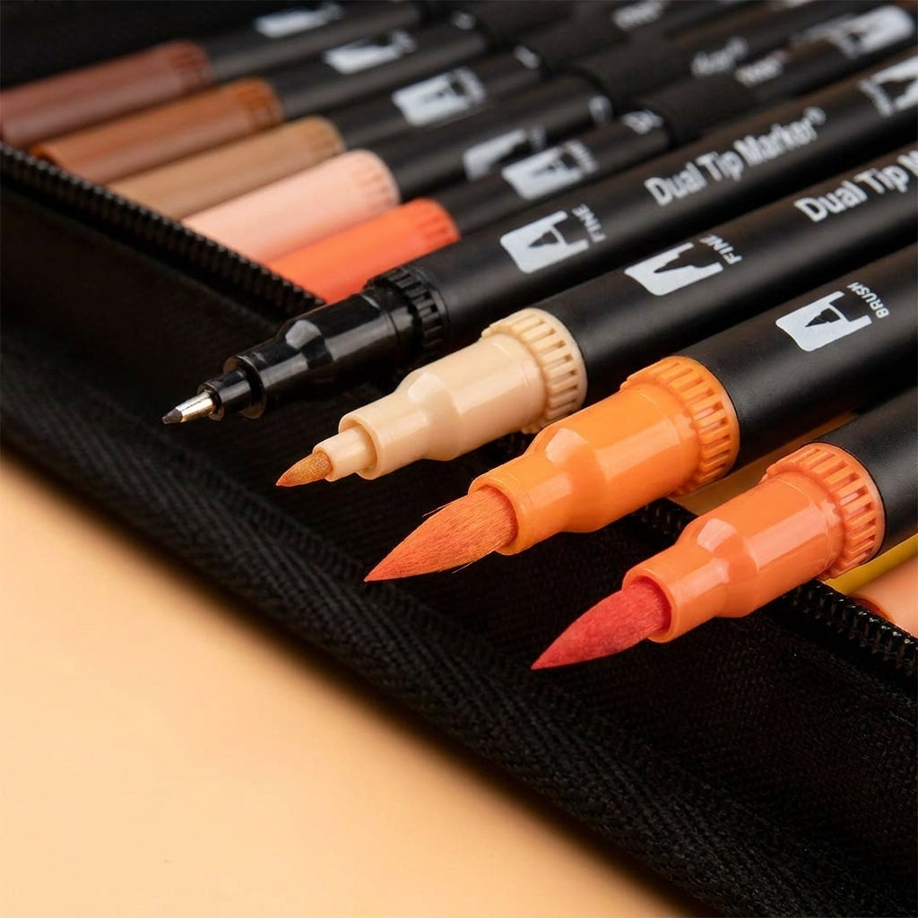 Marcadores Artísticos de Doble Pincel con Punta Fina vista adicional – Mil Ideas