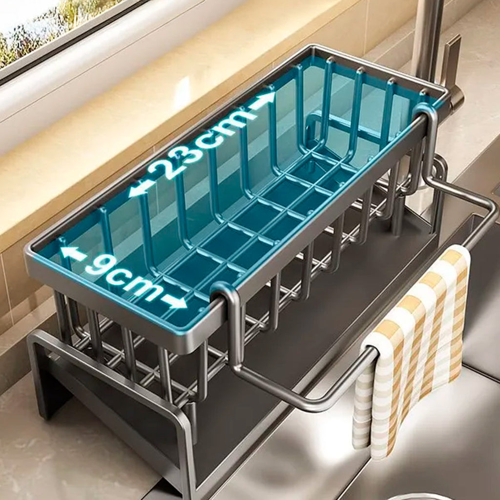 Escurridor para Fregadero de Acero Inoxidable con Desague