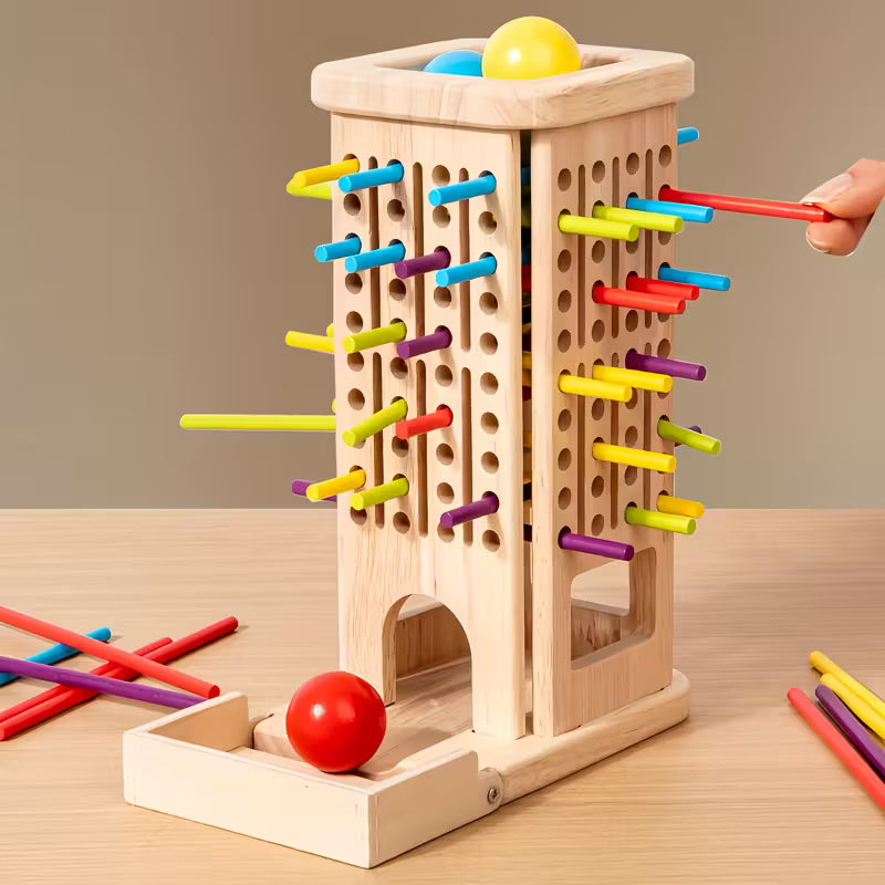 Torre de madera juego lógico vista adicional – Mil Ideas