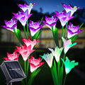 Luces decorativas tulipán para jardín con panel solar – Mil Ideas