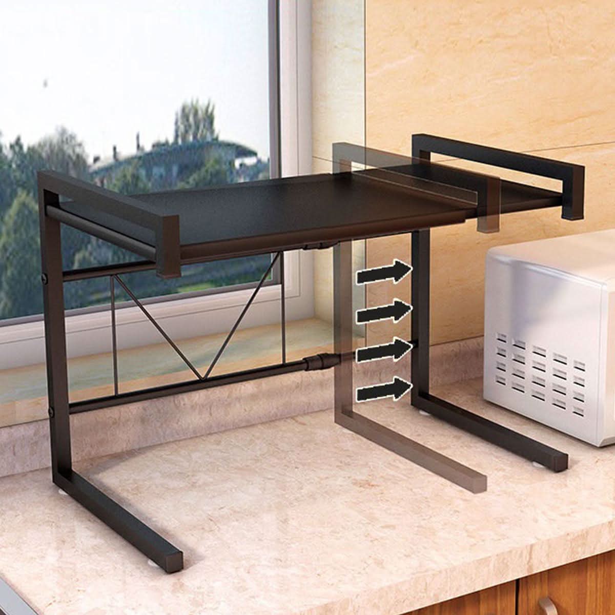 Estante de Metal para microondas con largo ajustable