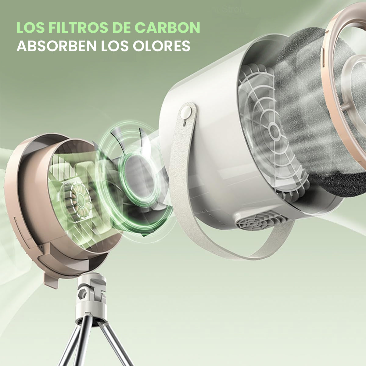 Extractor portátil para cocina con 4 filtros de carbón en uso – Mil Ideas