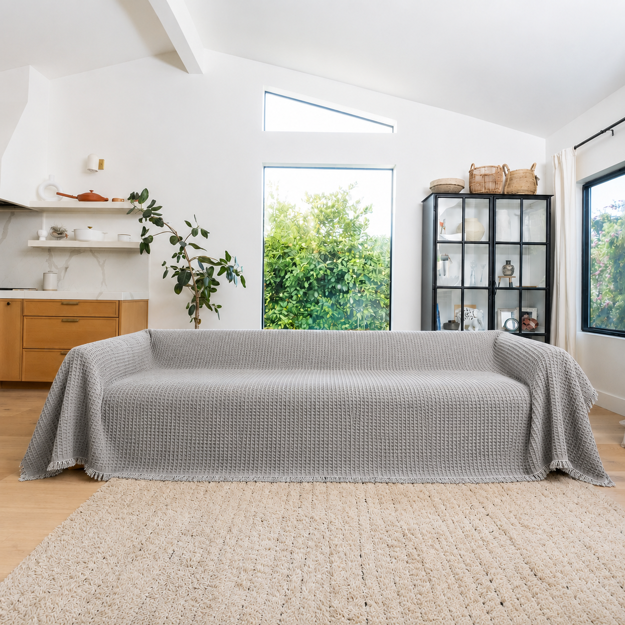 Funda Sofa Tejida en Algodon 2 Plazas